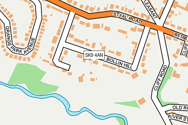 SK9 4AN map - OS OpenMap – Local (Ordnance Survey)