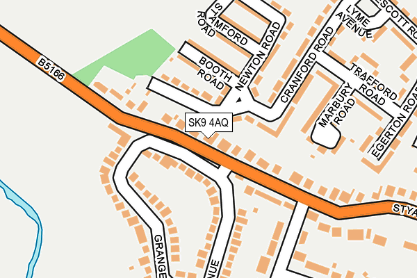 SK9 4AQ map - OS OpenMap – Local (Ordnance Survey)