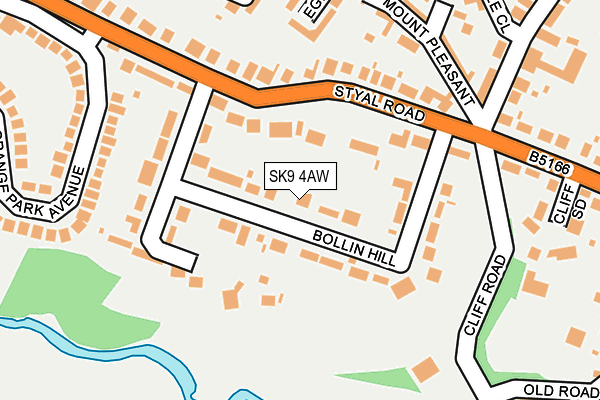 SK9 4AW map - OS OpenMap – Local (Ordnance Survey)