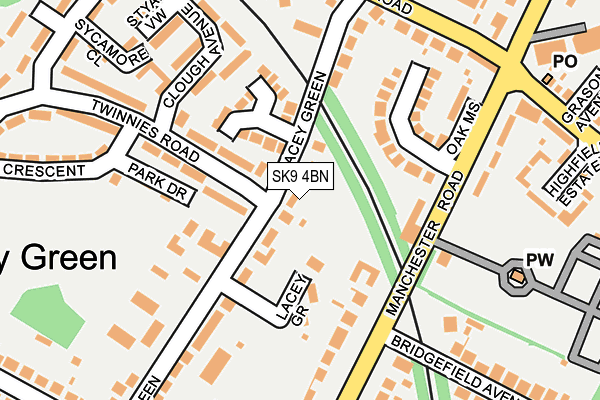SK9 4BN map - OS OpenMap – Local (Ordnance Survey)