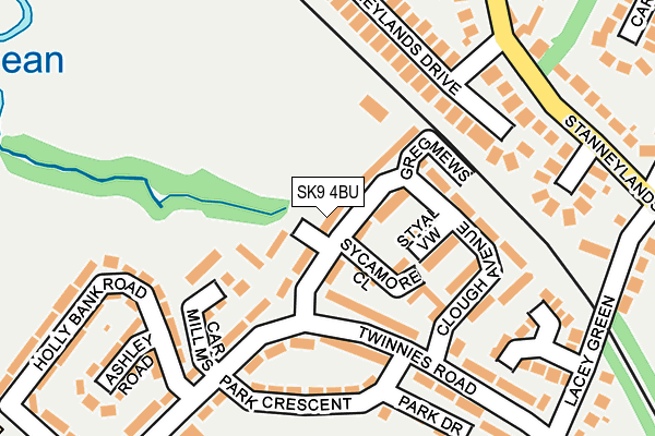 SK9 4BU map - OS OpenMap – Local (Ordnance Survey)