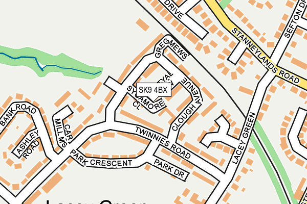 SK9 4BX map - OS OpenMap – Local (Ordnance Survey)