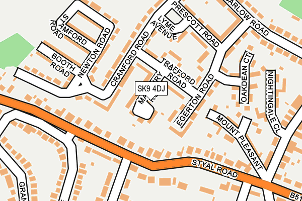 SK9 4DJ map - OS OpenMap – Local (Ordnance Survey)