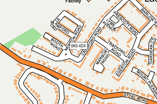 SK9 4DX map - OS OpenMap – Local (Ordnance Survey)