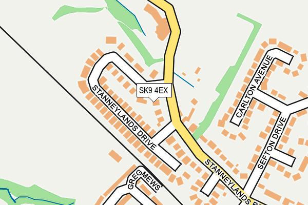 SK9 4EX map - OS OpenMap – Local (Ordnance Survey)