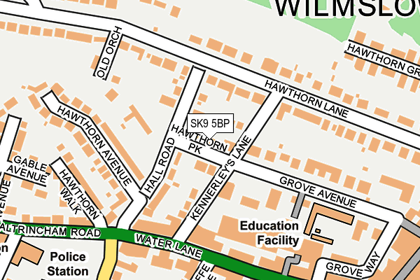 SK9 5BP map - OS OpenMap – Local (Ordnance Survey)