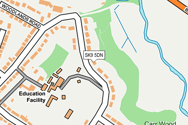 SK9 5DN map - OS OpenMap – Local (Ordnance Survey)