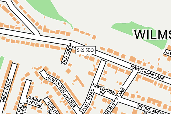 SK9 5DQ map - OS OpenMap – Local (Ordnance Survey)
