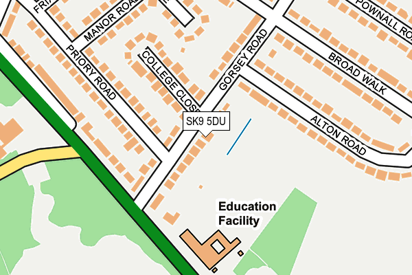 SK9 5DU map - OS OpenMap – Local (Ordnance Survey)