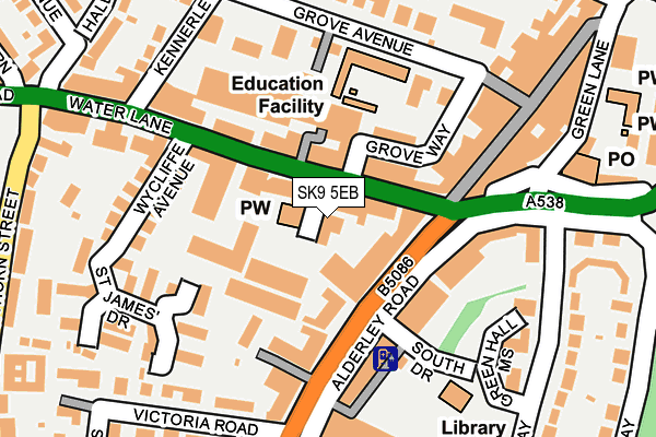 SK9 5EB map - OS OpenMap – Local (Ordnance Survey)