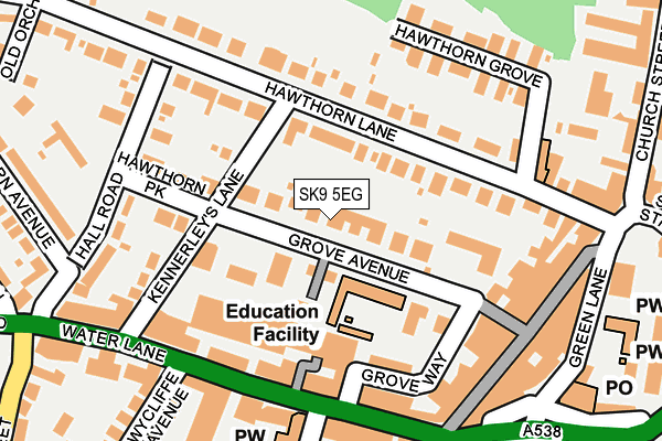 SK9 5EG map - OS OpenMap – Local (Ordnance Survey)