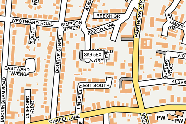 SK9 5EX map - OS OpenMap – Local (Ordnance Survey)