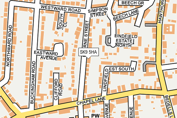 SK9 5HA map - OS OpenMap – Local (Ordnance Survey)