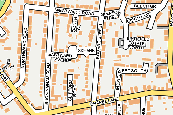 SK9 5HB map - OS OpenMap – Local (Ordnance Survey)