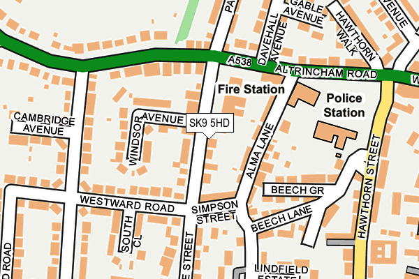 SK9 5HD map - OS OpenMap – Local (Ordnance Survey)