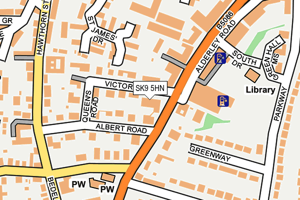 SK9 5HN map - OS OpenMap – Local (Ordnance Survey)