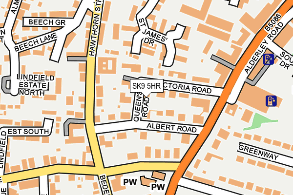 SK9 5HR map - OS OpenMap – Local (Ordnance Survey)