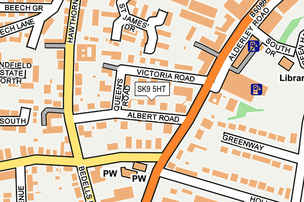 SK9 5HT map - OS OpenMap – Local (Ordnance Survey)