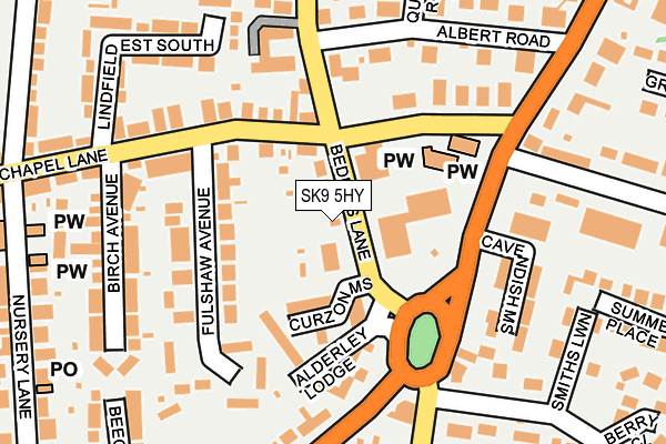 SK9 5HY map - OS OpenMap – Local (Ordnance Survey)