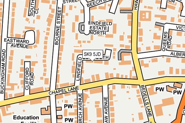 SK9 5JD map - OS OpenMap – Local (Ordnance Survey)