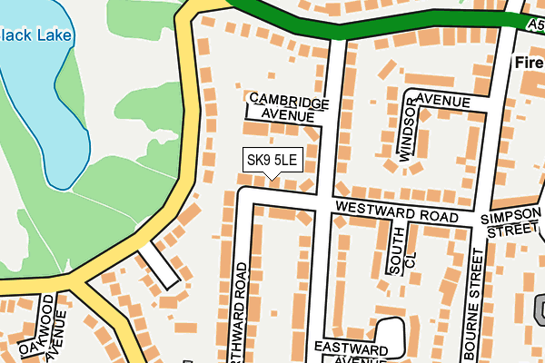 SK9 5LE map - OS OpenMap – Local (Ordnance Survey)