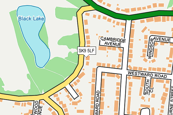 SK9 5LF map - OS OpenMap – Local (Ordnance Survey)