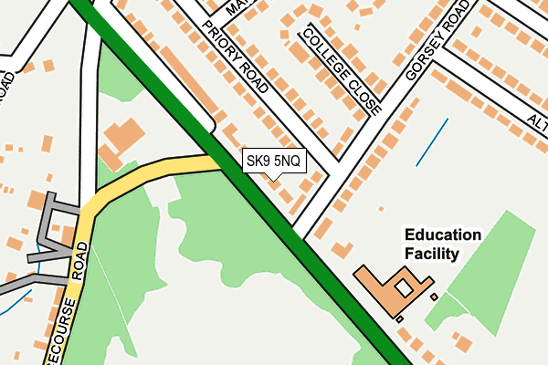 SK9 5NQ map - OS OpenMap – Local (Ordnance Survey)