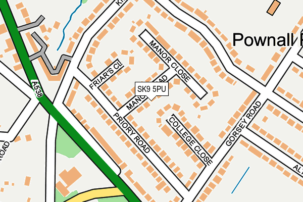 SK9 5PU map - OS OpenMap – Local (Ordnance Survey)