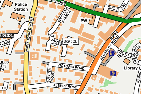 SK9 5QL map - OS OpenMap – Local (Ordnance Survey)