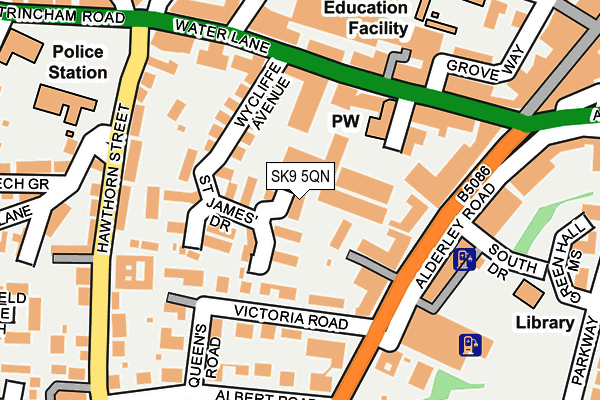 SK9 5QN map - OS OpenMap – Local (Ordnance Survey)