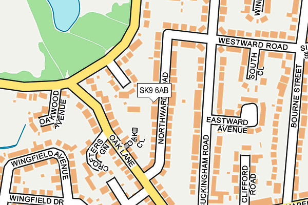 SK9 6AB map - OS OpenMap – Local (Ordnance Survey)