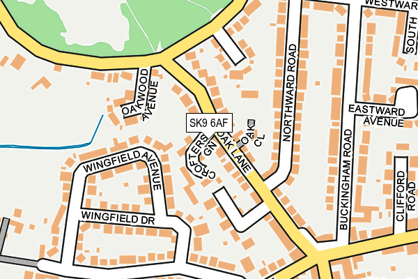 SK9 6AF map - OS OpenMap – Local (Ordnance Survey)