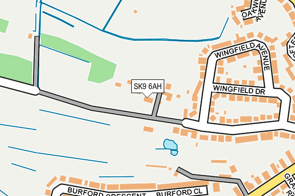 SK9 6AH map - OS OpenMap – Local (Ordnance Survey)