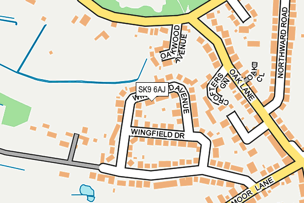 SK9 6AJ map - OS OpenMap – Local (Ordnance Survey)