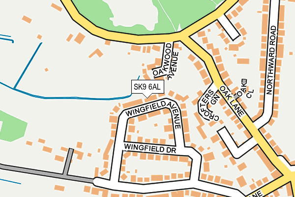 SK9 6AL map - OS OpenMap – Local (Ordnance Survey)