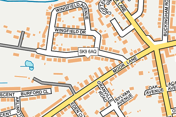 SK9 6AQ map - OS OpenMap – Local (Ordnance Survey)