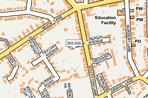 SK9 6AS map - OS OpenMap – Local (Ordnance Survey)