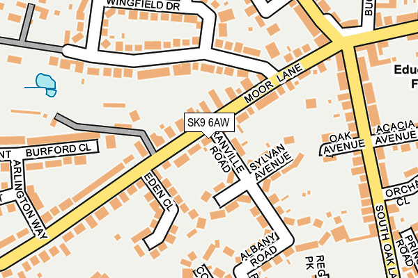 SK9 6AW map - OS OpenMap – Local (Ordnance Survey)
