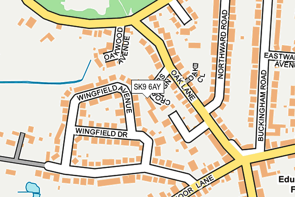 SK9 6AY map - OS OpenMap – Local (Ordnance Survey)