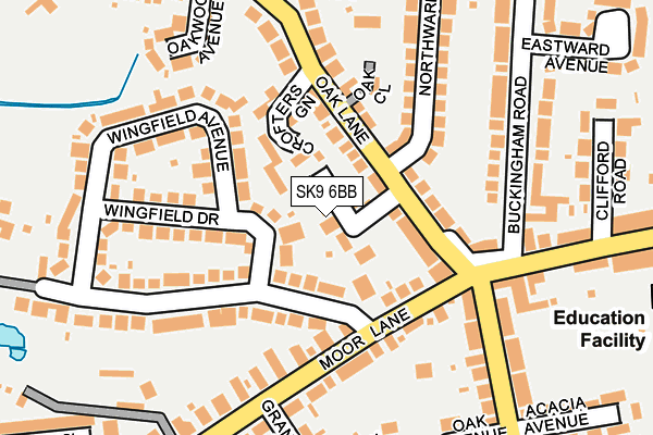 SK9 6BB map - OS OpenMap – Local (Ordnance Survey)