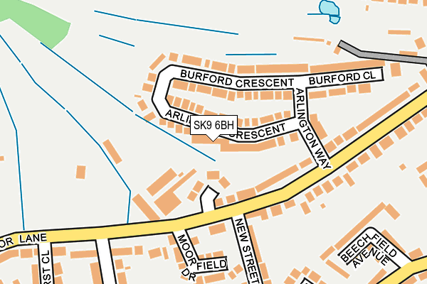 SK9 6BH map - OS OpenMap – Local (Ordnance Survey)
