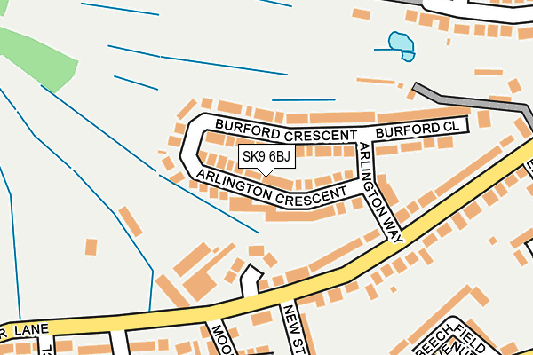 SK9 6BJ map - OS OpenMap – Local (Ordnance Survey)
