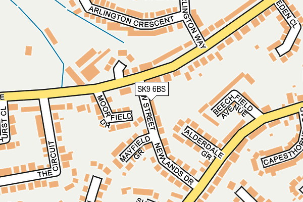 SK9 6BS map - OS OpenMap – Local (Ordnance Survey)
