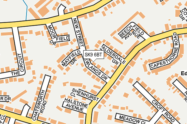 SK9 6BT map - OS OpenMap – Local (Ordnance Survey)