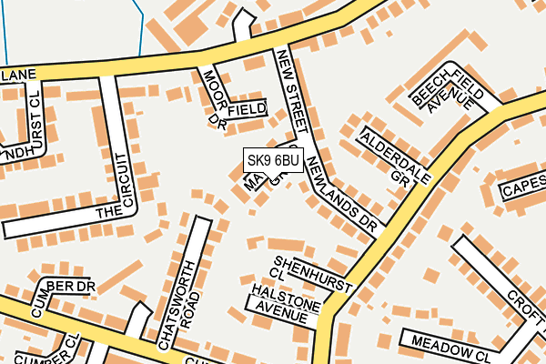 SK9 6BU map - OS OpenMap – Local (Ordnance Survey)