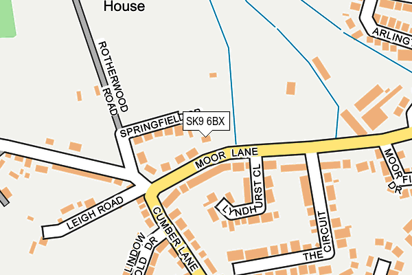 SK9 6BX map - OS OpenMap – Local (Ordnance Survey)