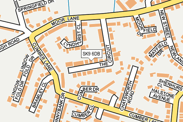 SK9 6DB map - OS OpenMap – Local (Ordnance Survey)