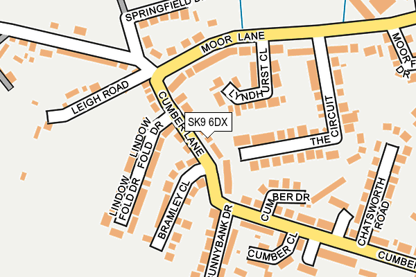 SK9 6DX map - OS OpenMap – Local (Ordnance Survey)