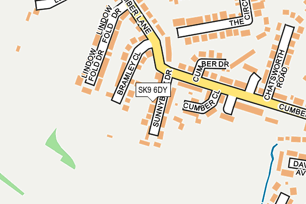 SK9 6DY map - OS OpenMap – Local (Ordnance Survey)