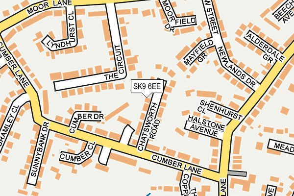SK9 6EE map - OS OpenMap – Local (Ordnance Survey)